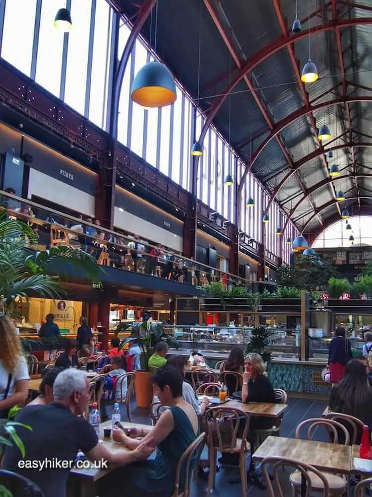 "inside fine food hall in the old Gare de Sud of Nice"
