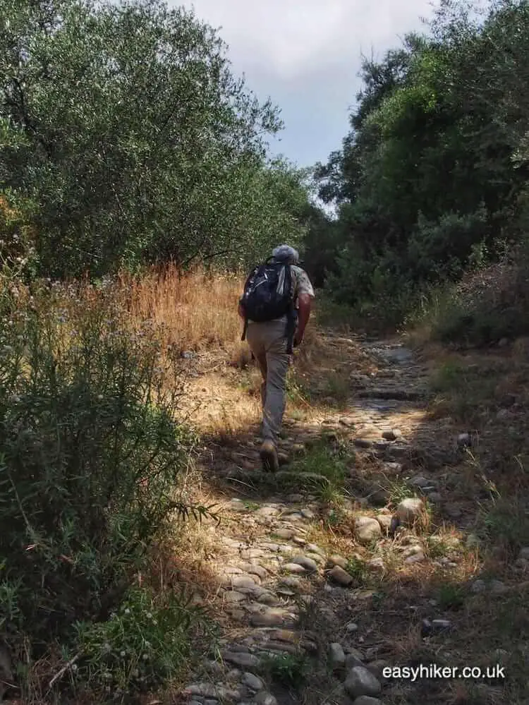 "steep typical summer walk in Liguria"