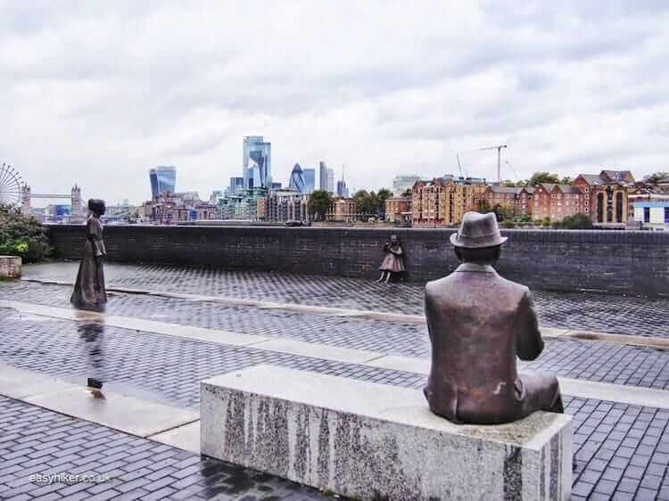 "statues by the Thames -  ghosts of East London"