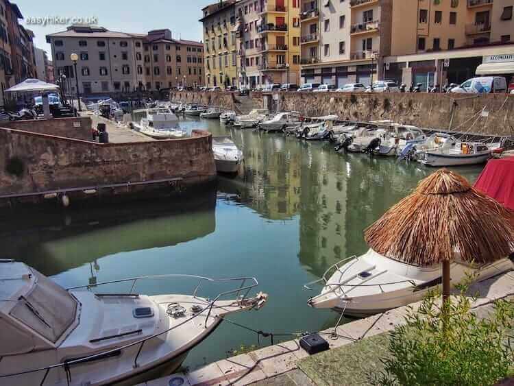 "a marina by the Livorno Canal"
