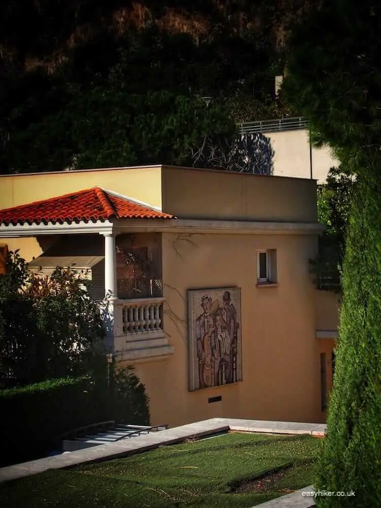 "the mosaic of The Four Musicians - part of the Monaco Sculpture Trail"