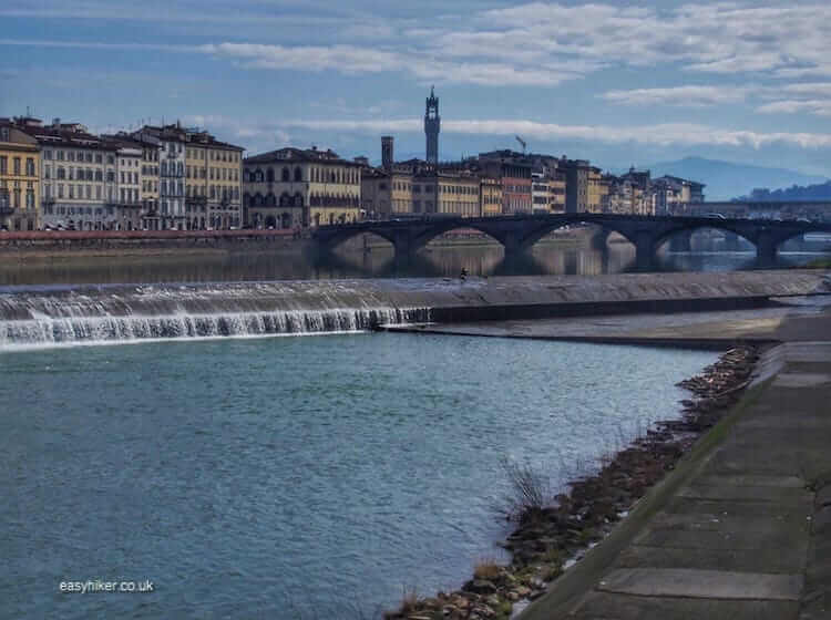 "Florence and the Arno - a view of the city"