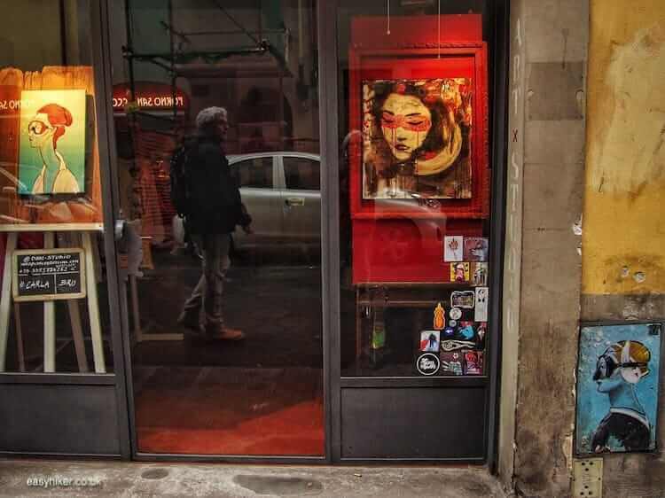 "street artist atelier in Oltrarno Frumpier Sister of Florence"