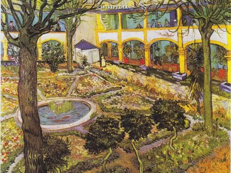"Vincent Van Gogh in Arles - garden he painted"