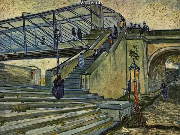 "Vincent Van Gogh in Arles - bridge he painted"