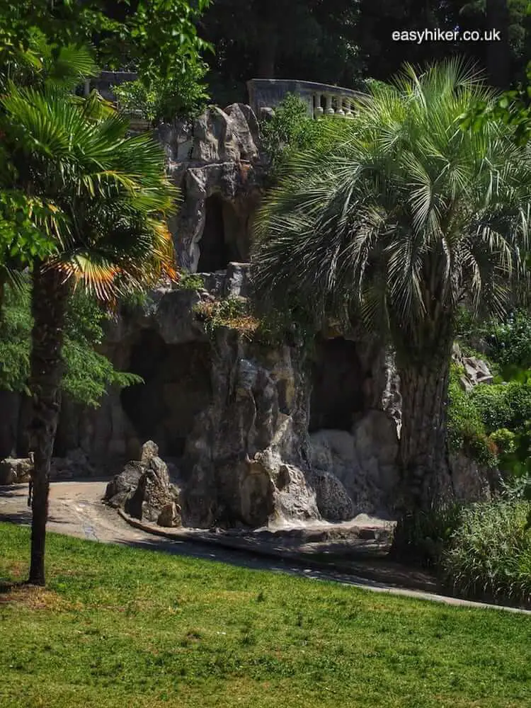 "inside the Fontaine Gardens of Nîmes"