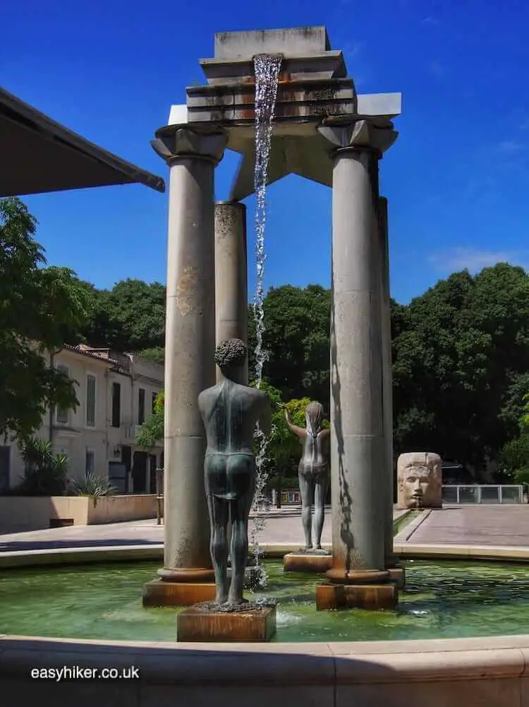 "visiting the Fontaine Gardens of Nîmes"