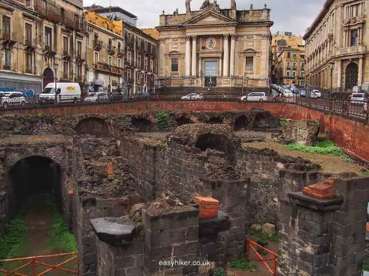 "Roman ruins in Catania"