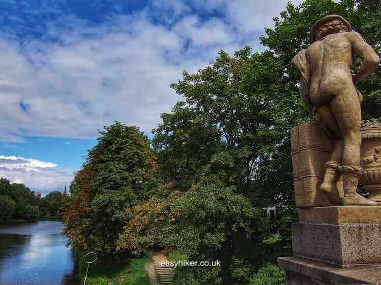 "walking along Waterfront of Lübeck’s Old Town"