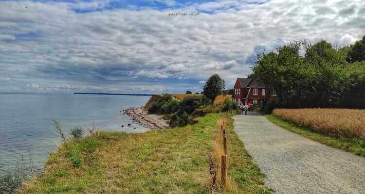 "the hills are alive in Travemünde - a house and wheat fields"