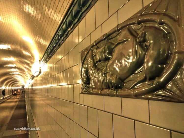 "walking with the fishes in Hamburg Harbour"