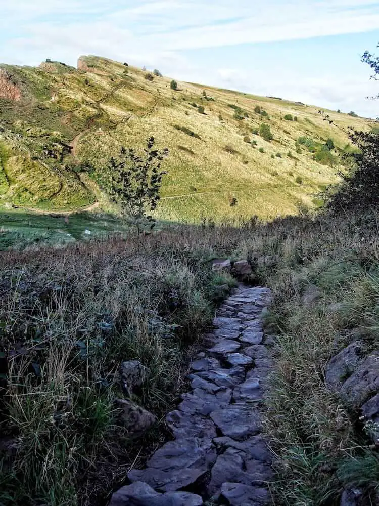 "Climbing Up Arthur’s Seat In Edinburgh"